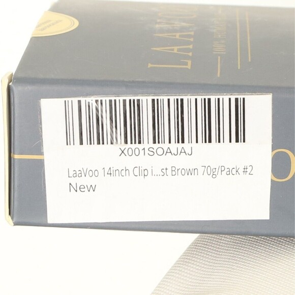 LAAVOO 100% Human Hair Ponytail Extension 14" inch Dark Brown #2 70g Straight B9 - Picture 5 of 5